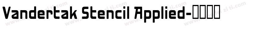 Vandertak Stencil Applied字体转换
